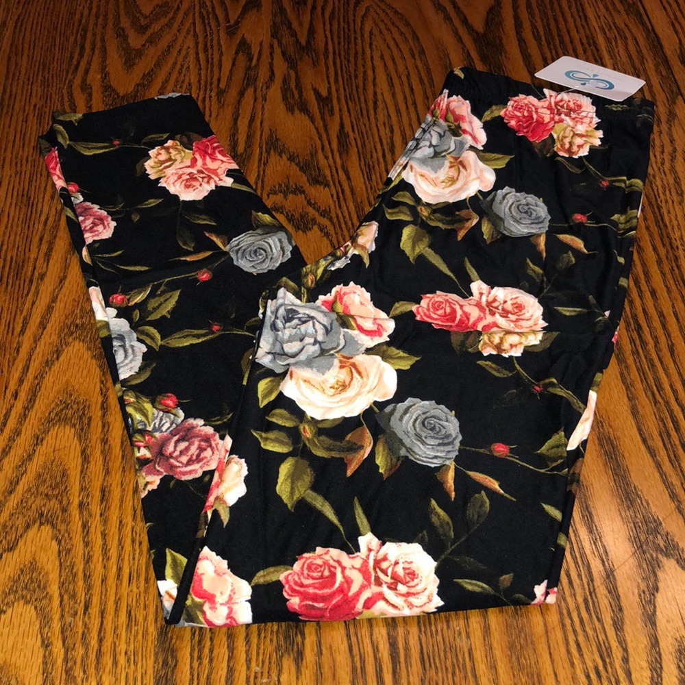 Floral Rose Print Leggings